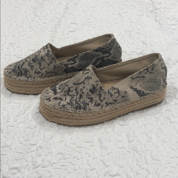 snakeskin platform espadrilles